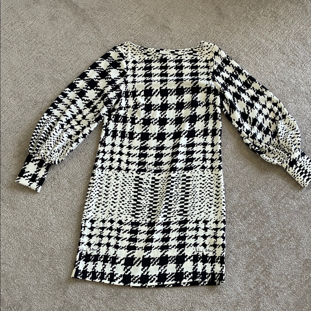 Richard Allen H&M Houndstooth Check Full Sleeve Classic Dress